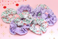 Scrunchies - My Lucky Mahjong - White & Violet