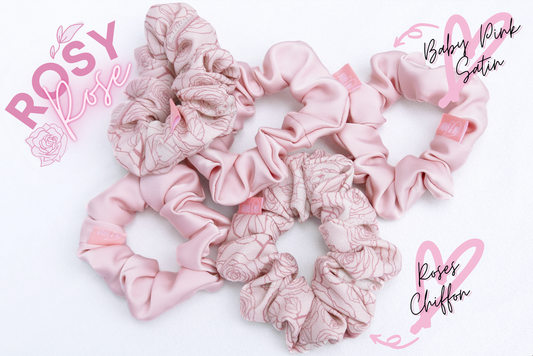 Scrunchies - Rosy Rose